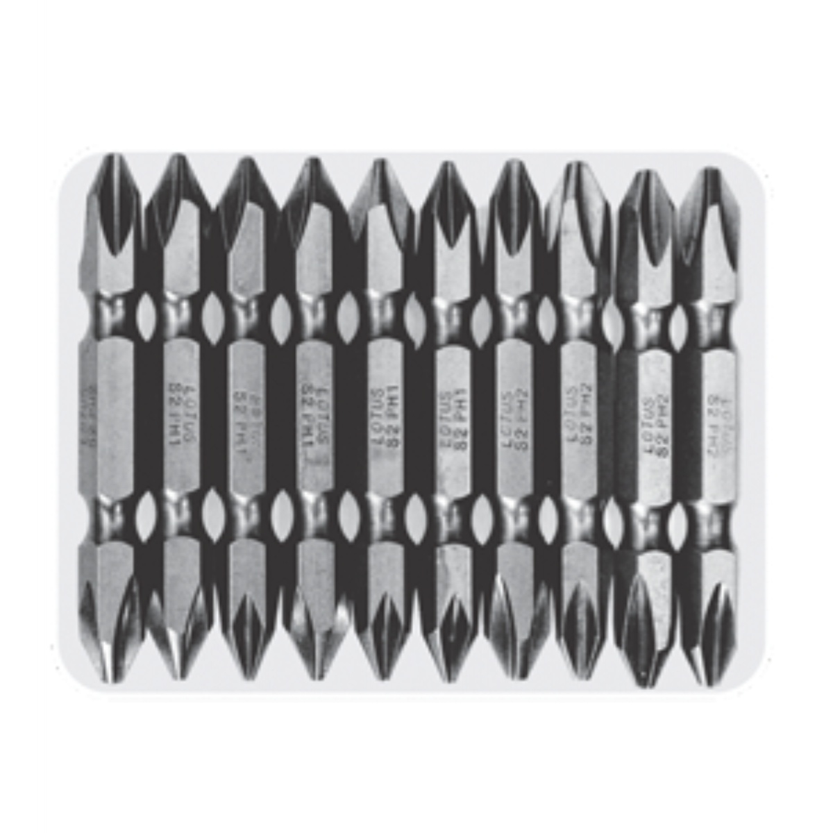 Jogo de bits com 10 ponteiras duplas 55mm Lotus 4346