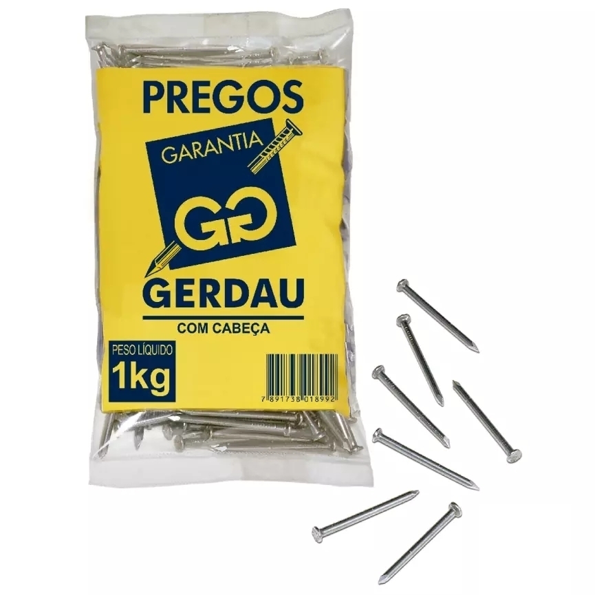 Prego 17x27 Gerdau - 1kg