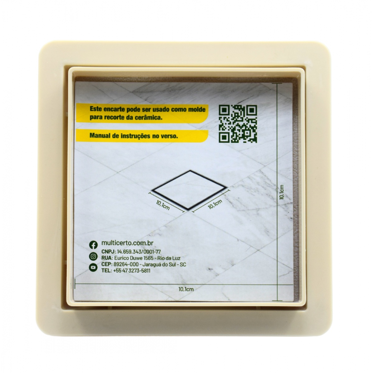 Ralo Oculto Multicerto 10x10cm Bege