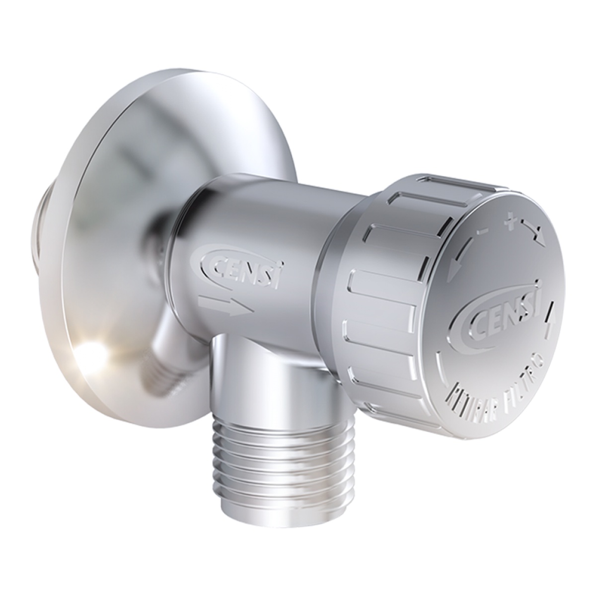 Registro Regulador de Vazão Cromado 1/2"  p/ flexível Censi